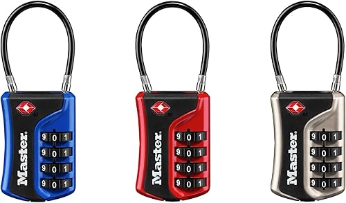 Master Lock Establece tu propia combinación de candado de equipaje aprobado por la TSA, los colores pueden variar paquete de 3 4697EC3 disponible en Yaxa Guatemala
