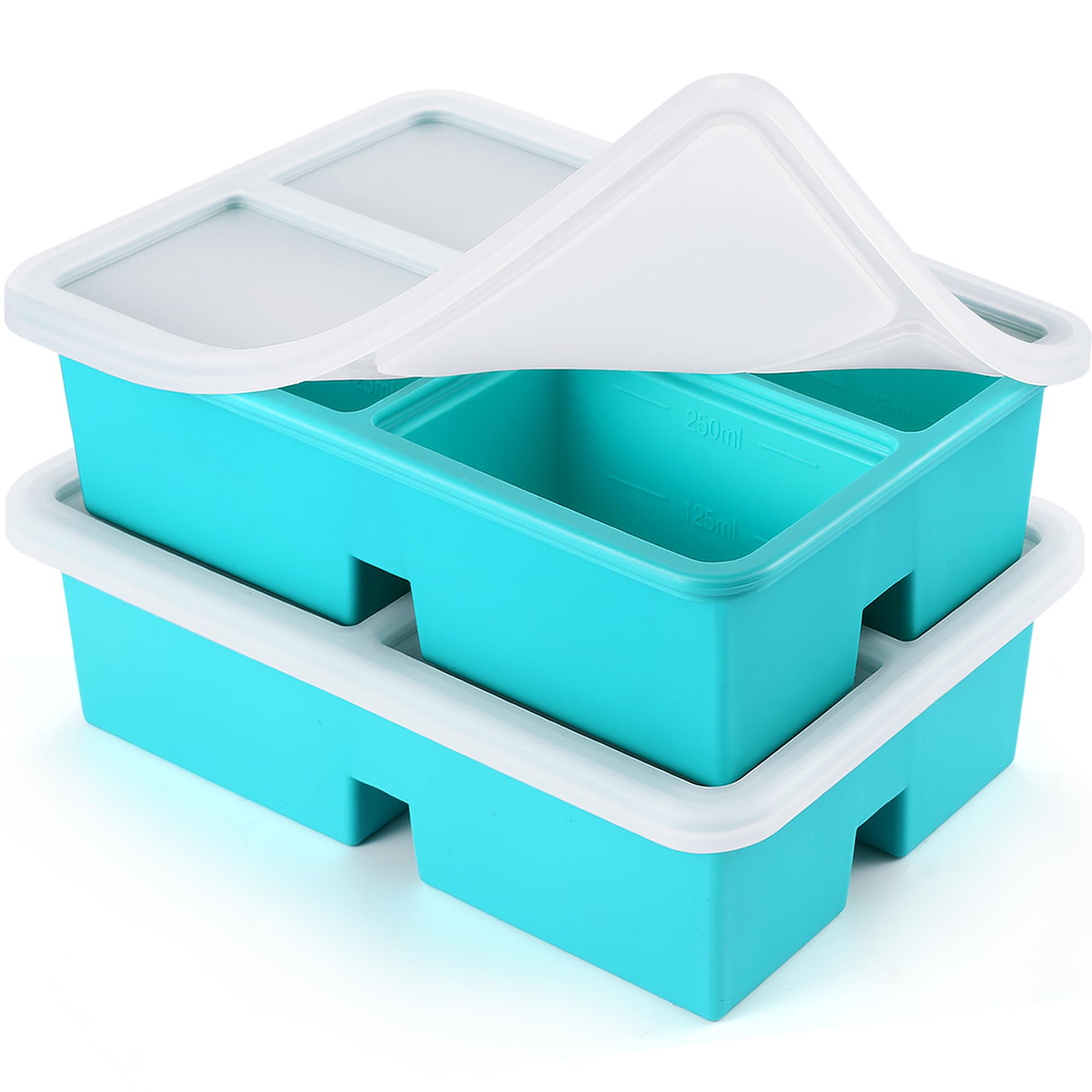 BIONMAPLE Silicone Freezer Trays With Lid