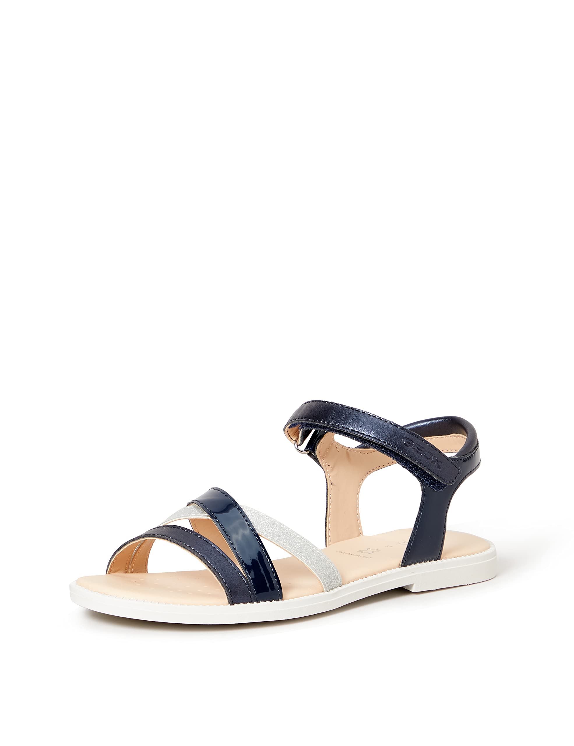 Geox Girls J Karly Sandals, Navy, 7.5 UK