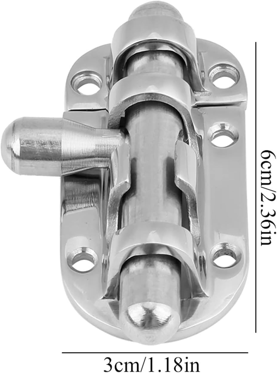 Slide Latch Lock 5Pc 60mm/110mm Stainless Steel Marine Boat Door Window Lock Latch Slide Barrel Bolt Clasp(60mm)