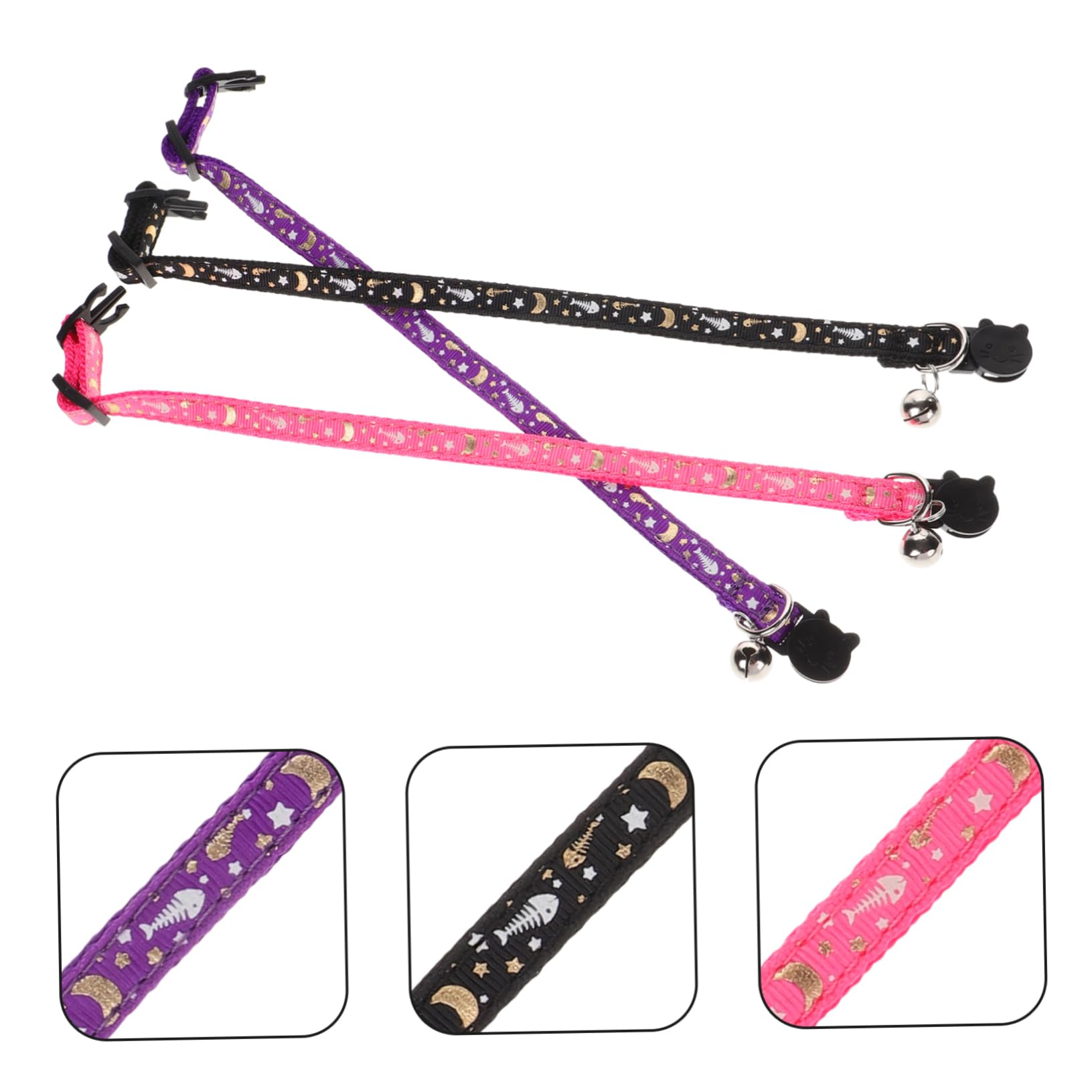 POPETPOP 9 STK Leuchtendes Katzenhalsband Dekoratives Katzenhalsband Katzenhalsbänder Katze Halskette Reflektierendes Hundehalsband Entzückendes Kätzchenhalsband Haustierzubehör Sanft Stoff