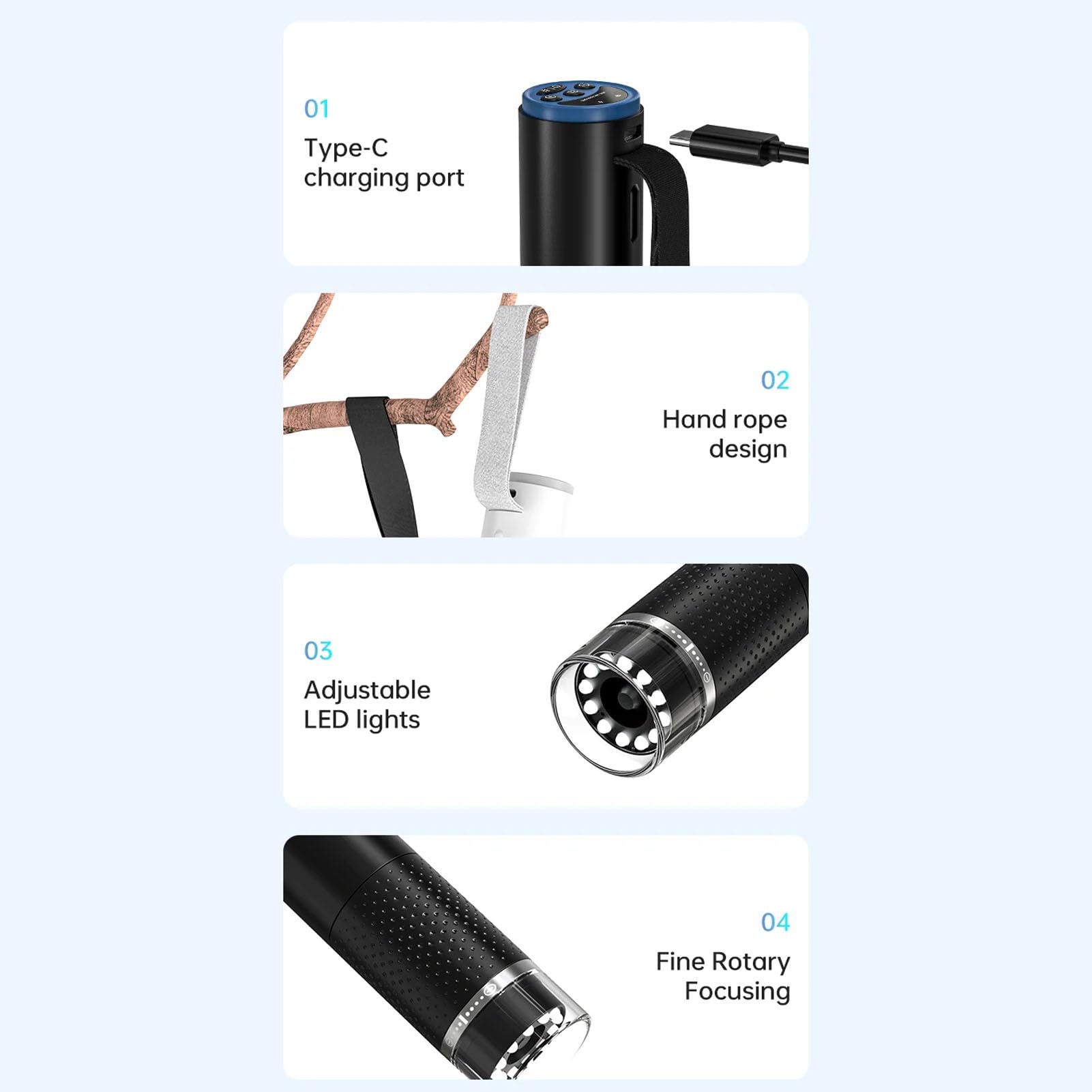 Microscopio de bolsillo portátil con conexión WiFi Zoom 50X-1000X Lupa digital de 2MP para sistemas Android/OS X para exploración científica y pasatiempos