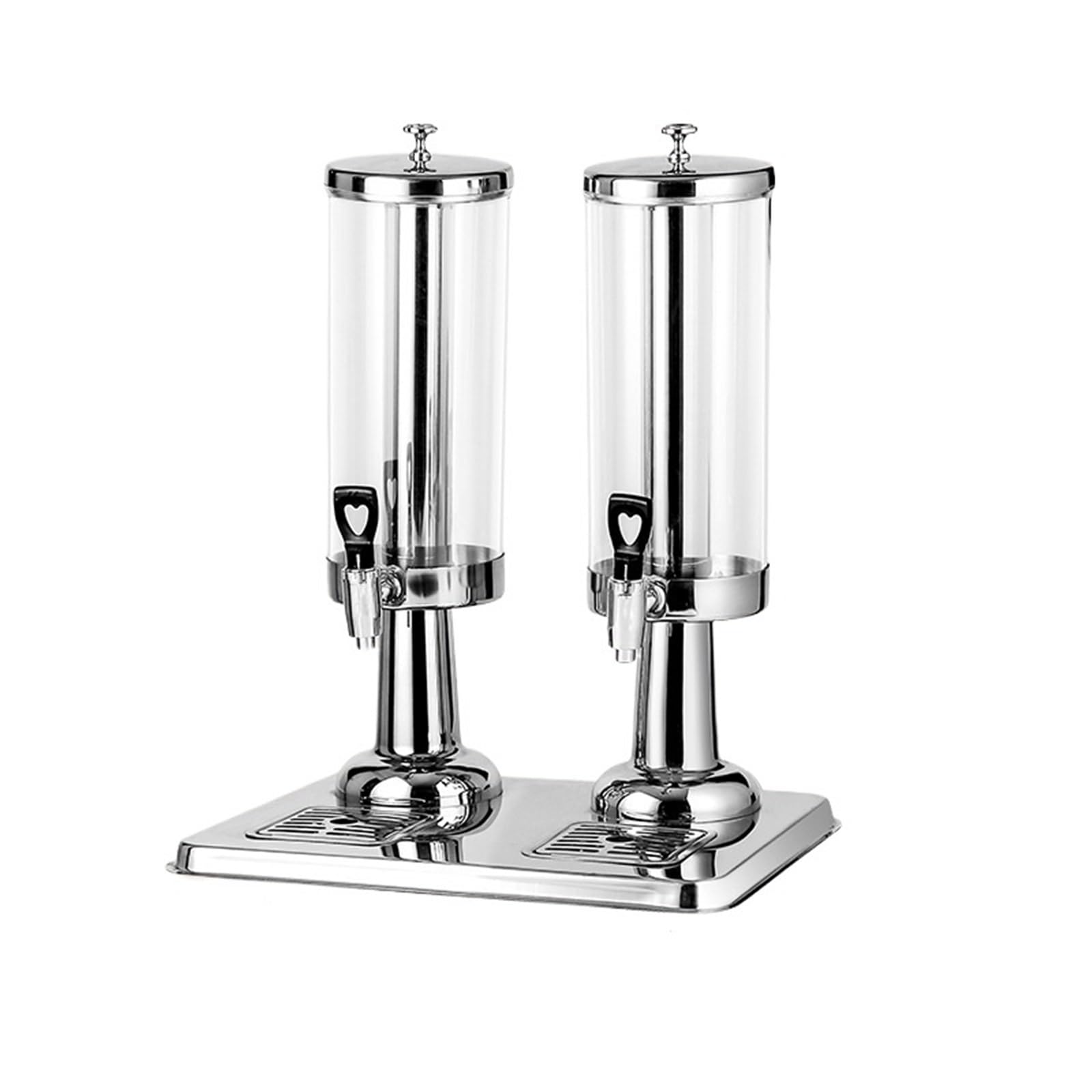 ASerZenith Juice Dispenser Beverage Dispenser With Stand All-In-One Commercial Drink Dispenser With Ice Core&Stainless Steel Drip Trays Ice Chamber(6L)