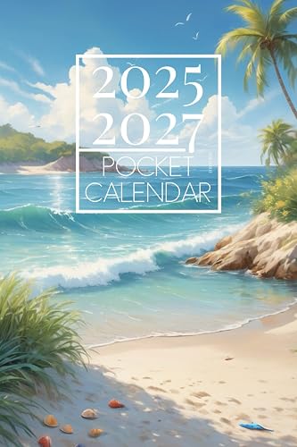pocket calendar 2025-2027: Small 3-Year Monthly agenda from January 2025 to December 2027 purse size