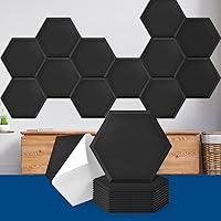Vista 1 de Art3dwallpanels Paquete de 12 paneles acústicos autoadhesivos, 14" X 12" X 0.4" paneles de pared insonorizados, paneles de absorción de sonido