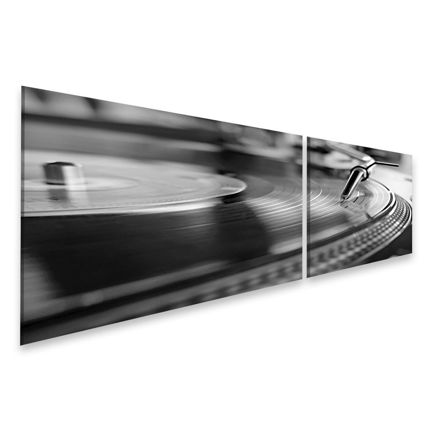 islandburner Quadro su tela, in vinile, musica nostalgia, in bianco e nero, 160 x 40 cm