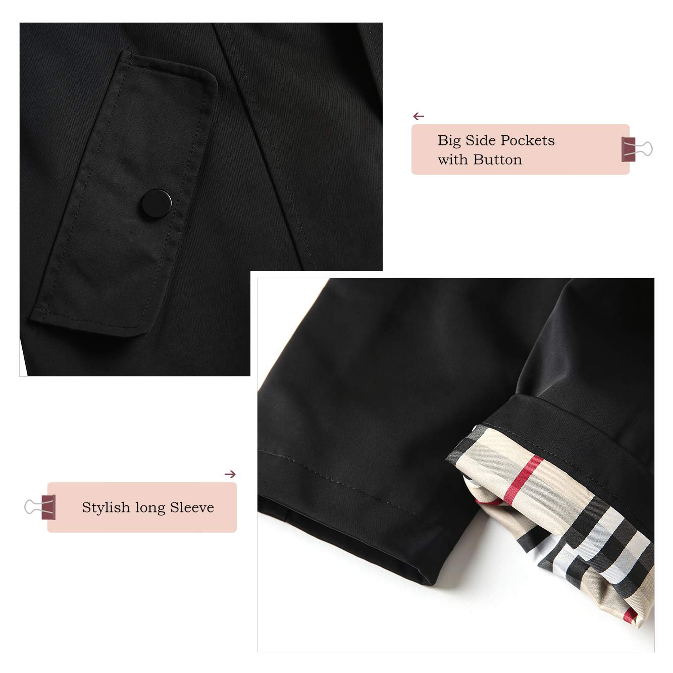 SaphiRose PONCHO Giacca da Pioggia da Donna Cappuccio Lungo All'aperto