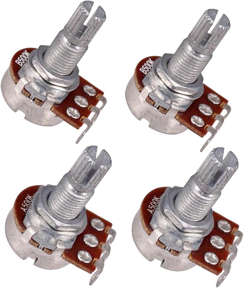 Potenziometro Lineare Chitarra Lineare - Per Chitarra E Basso, Colore Argento, Made In Korea Potenziometro Alpha B500k - Foto 3