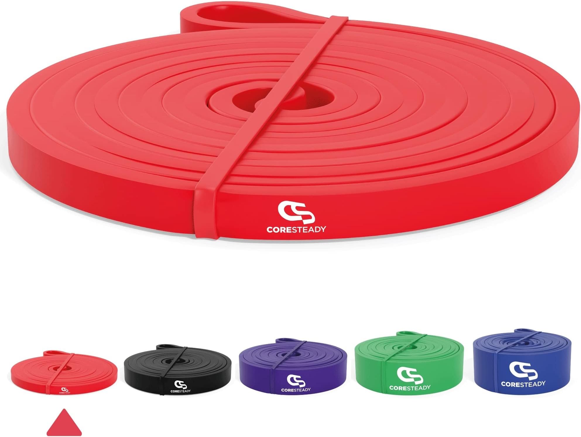 Coresteady Pull Up Bands & Resistance Bands - Rubber Heavy Duty Loop Band for Men & Women - Build Fit Power & Muscle - Training, Fitness Assist Pull Ups & Gym Exercise