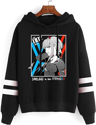 Amazon.com: Anime Darling in The FRANXX Zero Two Cosplay Sudaderas Casual  con capucha Top Pullover Sudadera para Unisex : Ropa, Zapatos y Joyería
