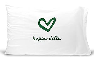 Custom Sorority Decorative Pillowcase - Kappa Delta Logo with Heart