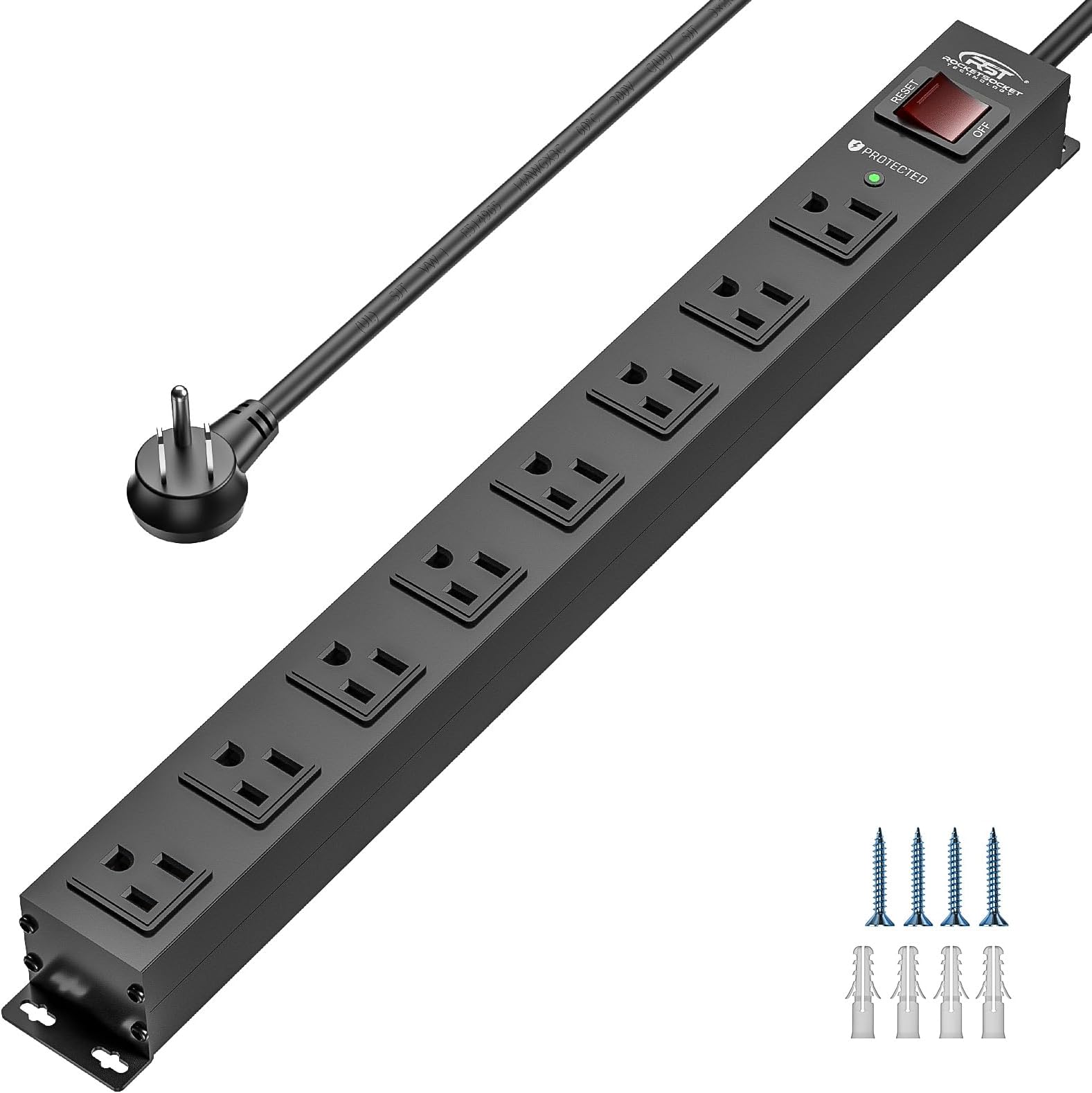 8 outlet heavy duty metal power strip