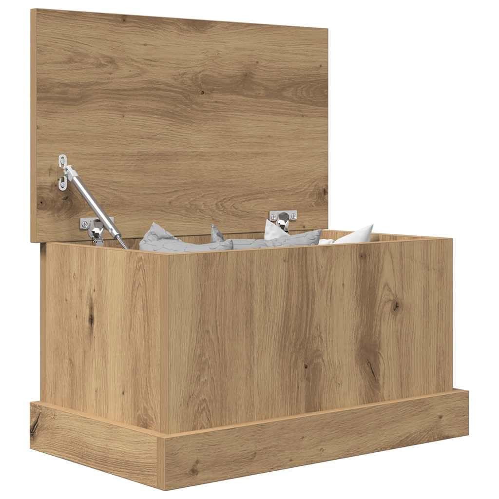 vidaXL Caja de almacenaje Madera ingeniería Roble Artisan 30x50x28 cm, Caja de almacenaje, Cofre de Herramientas, arcón de almacenaje