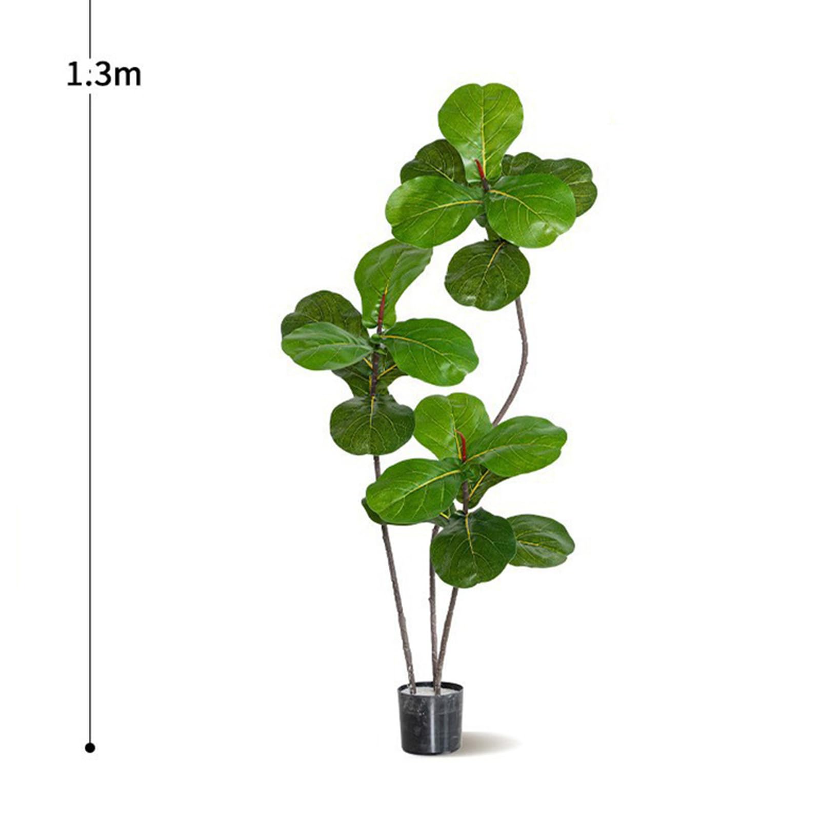Amazon｜HWQFM フィカス・リラータ 観葉植物 130cm フェイクグリーン 