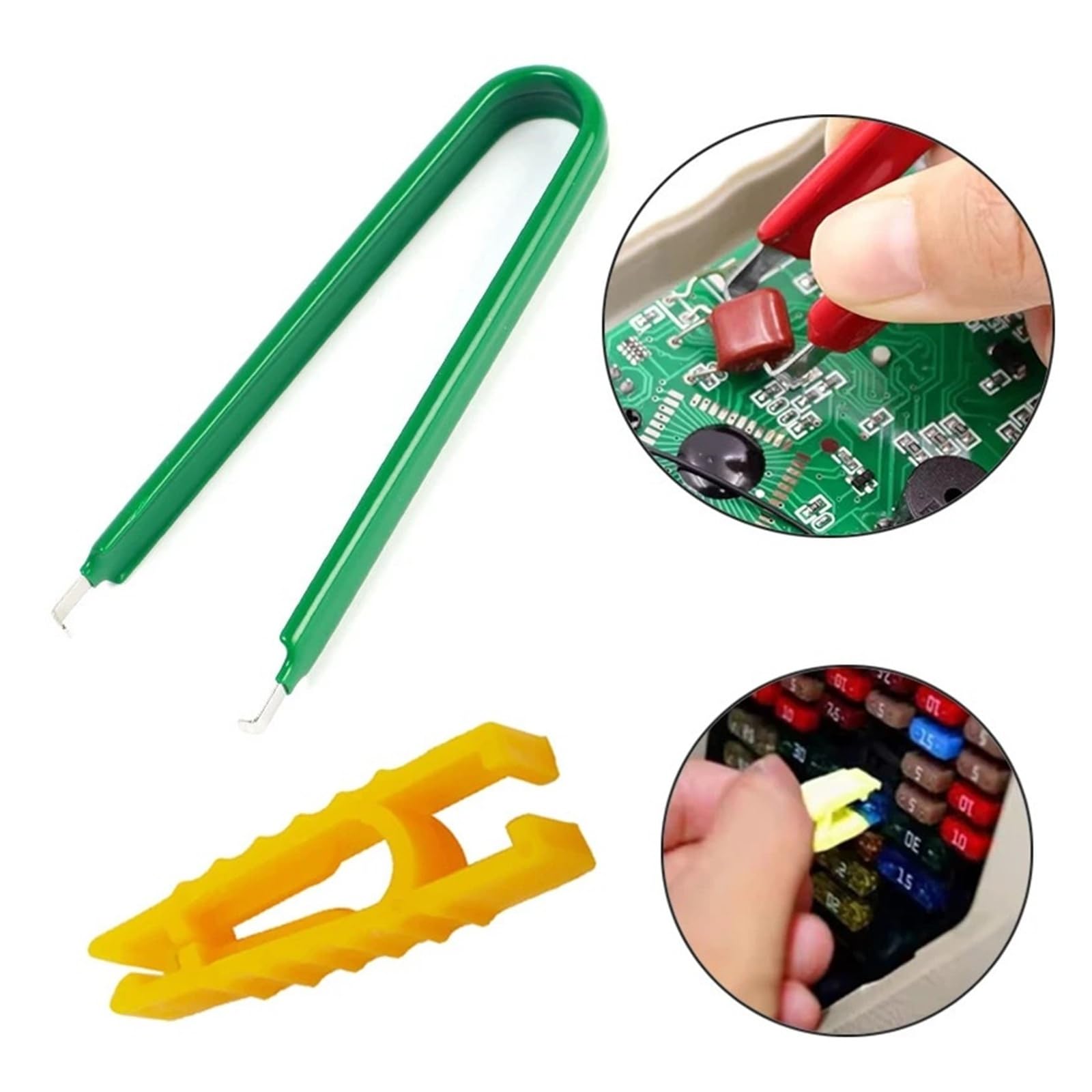 Estrattore per fusibili auto DIP IC Chip estrattore strumento di rimozione 2 in 1 kit di riparazione (misto 2 pezzi)
