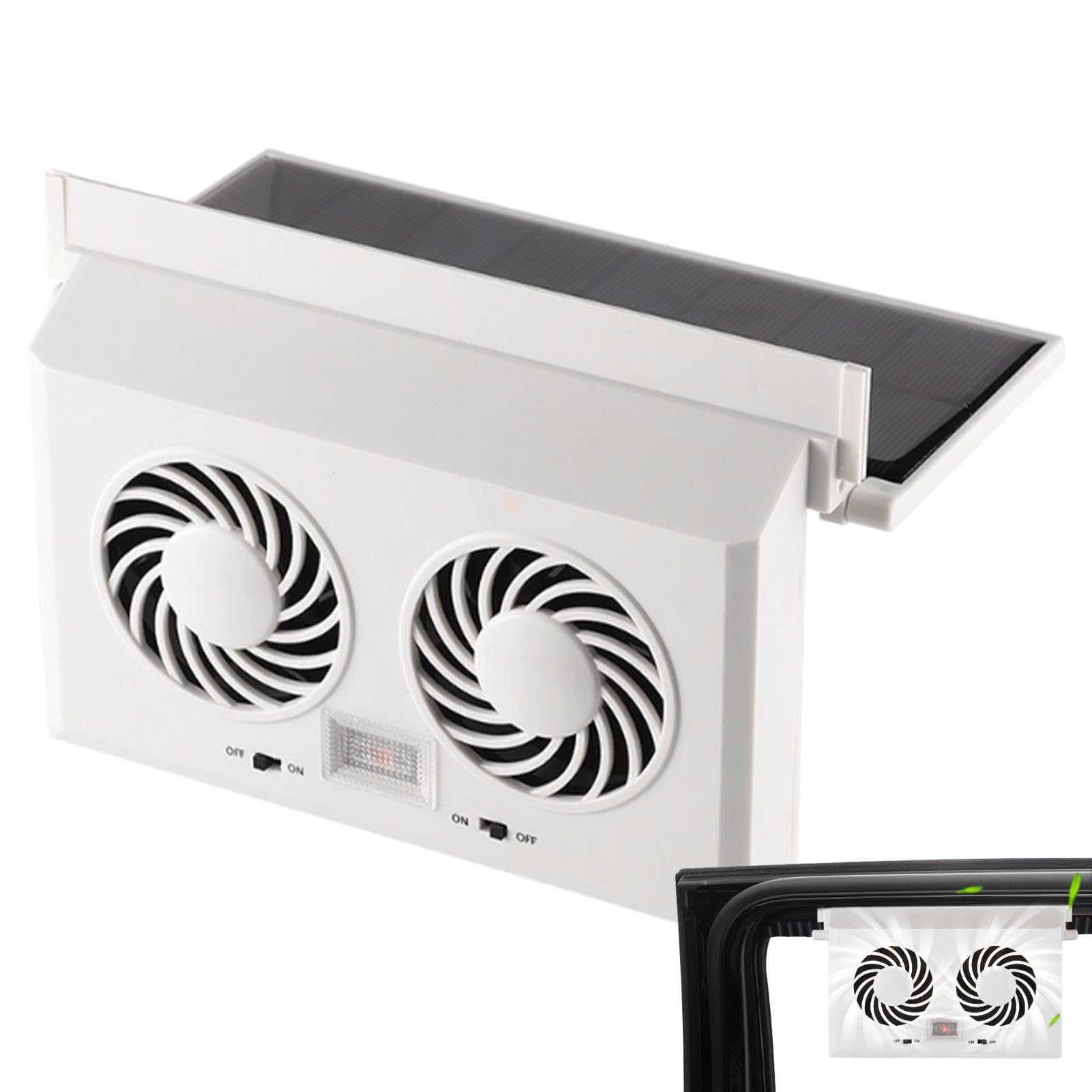 Ventilateur solaire de voiture extracteur d'air contre la chaleur de vitre