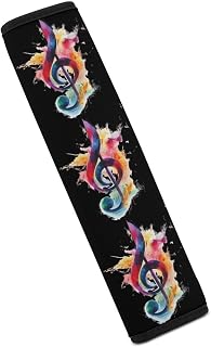 Colorful Music Note Soft Car Seat Belt Cover Auto Shoulder Straps Pad for Car Interior Accessories