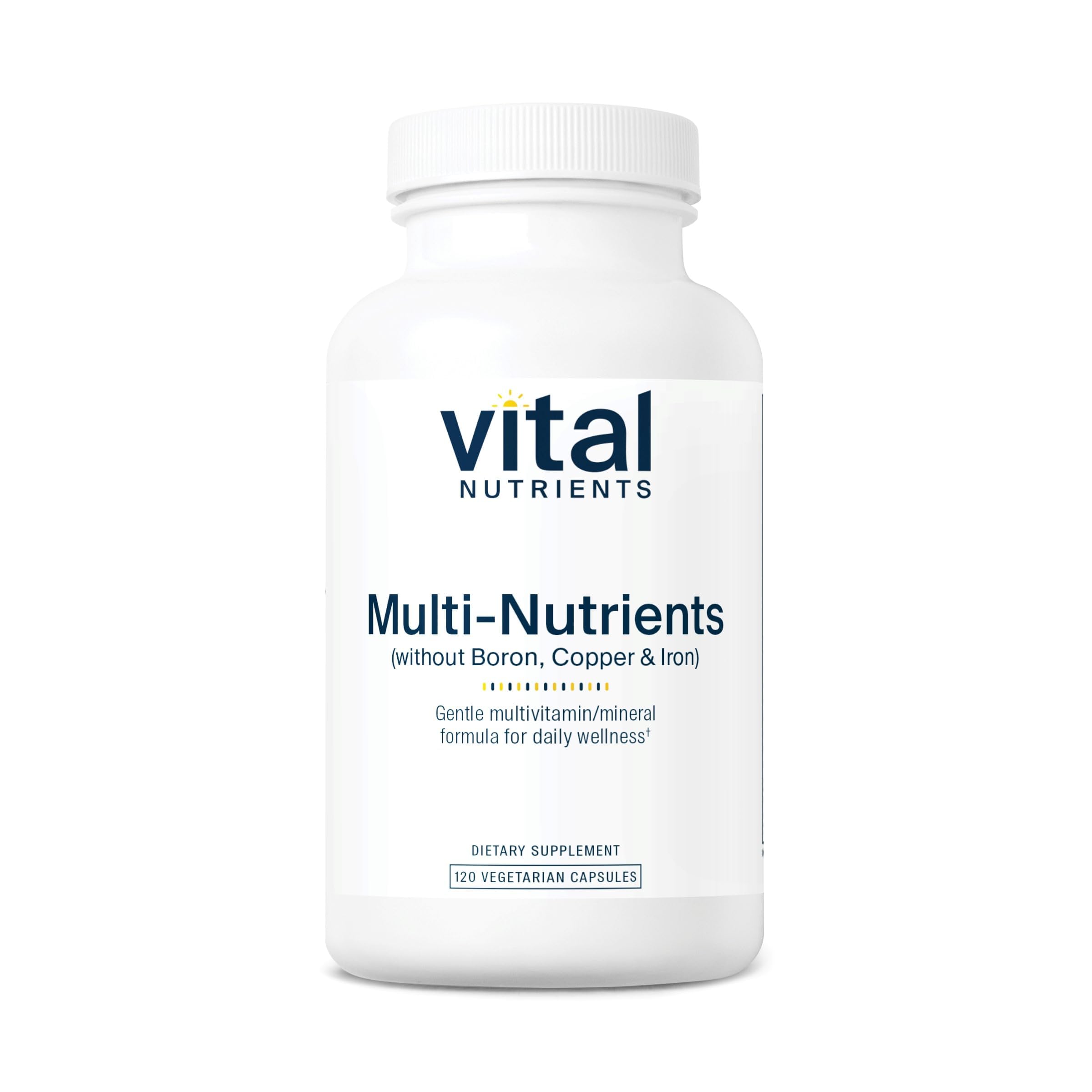 Multi-Nutrients 5 Ultra Antioxidant Formula | Boron, Copper, and Iron Free | Vegetarian Daily Multivitamin and Mineral | Gluten, Dairy, Soy Free | Non-GMO | 120 Capsules