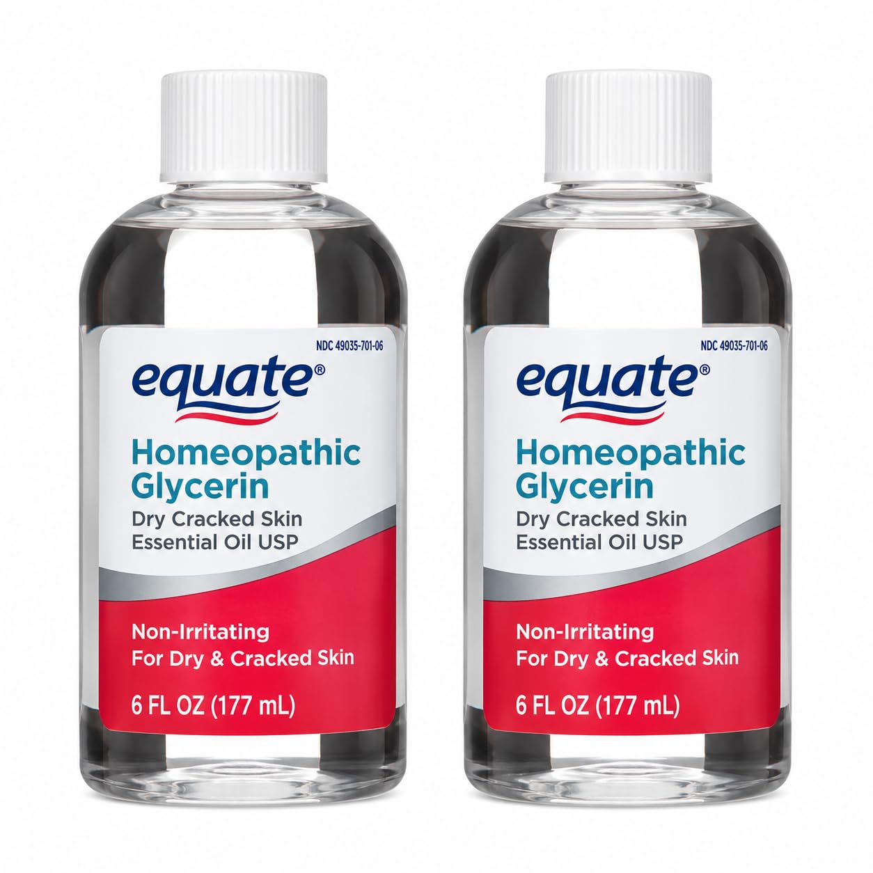 Equate Homeopathic Glycerin Dry Cracked Skin Essential Oil USP 6 fl oz
