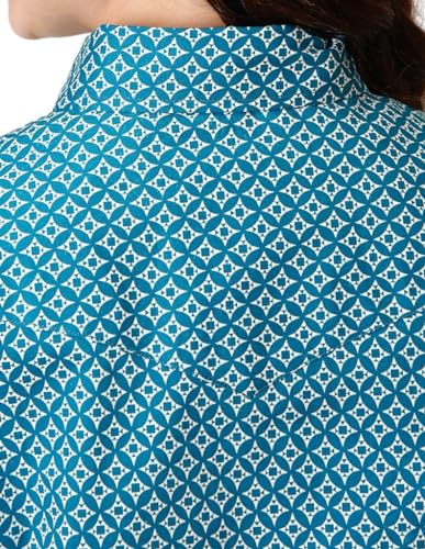 GIRLS LONG SLEEVE SNAP DIAMOND PRINT TURQUOISE WESTERN SHIRT2
