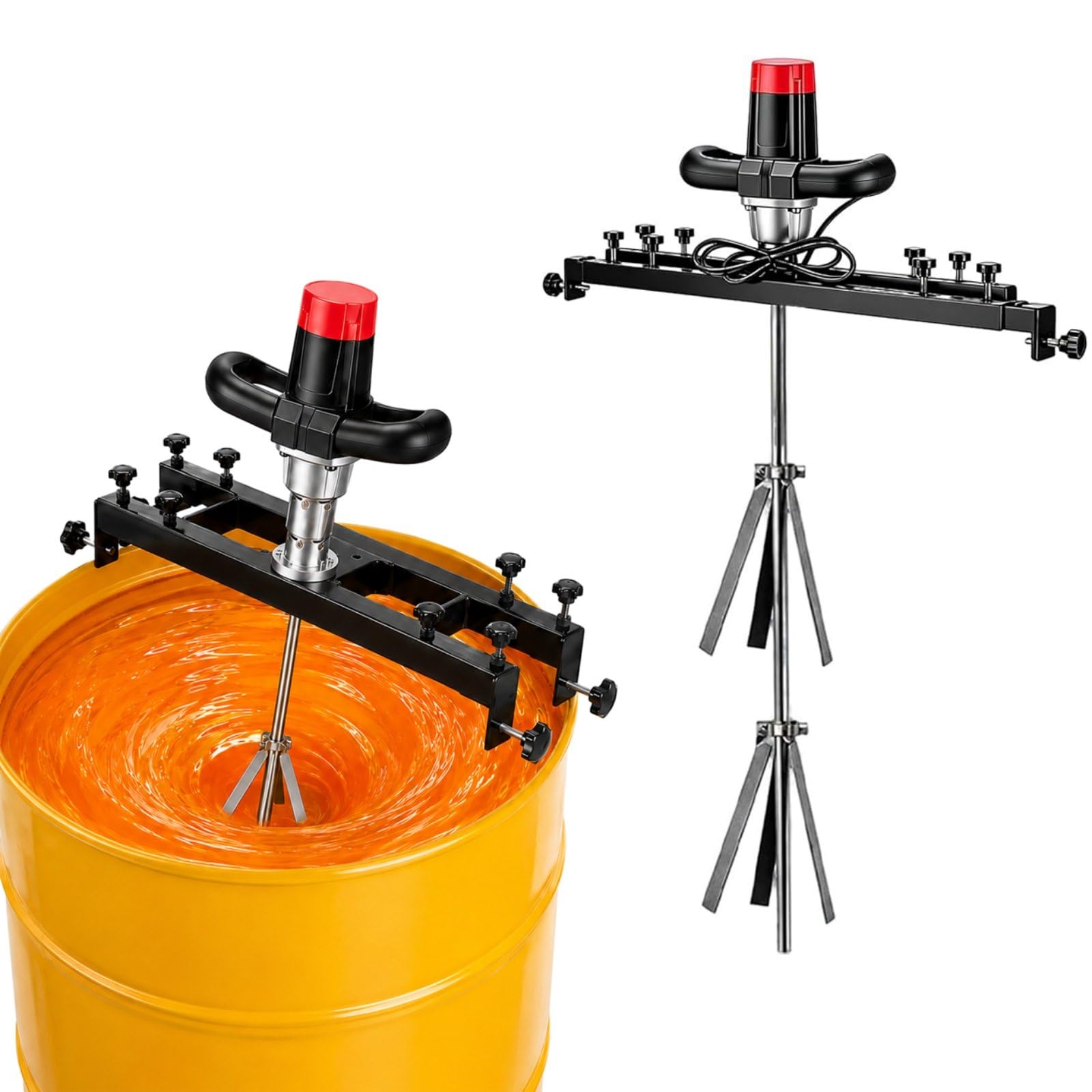 HCAUYNN IBC Tank Agitator, 0-800 RPM Industrial Mixer, 3000W Motor Folding