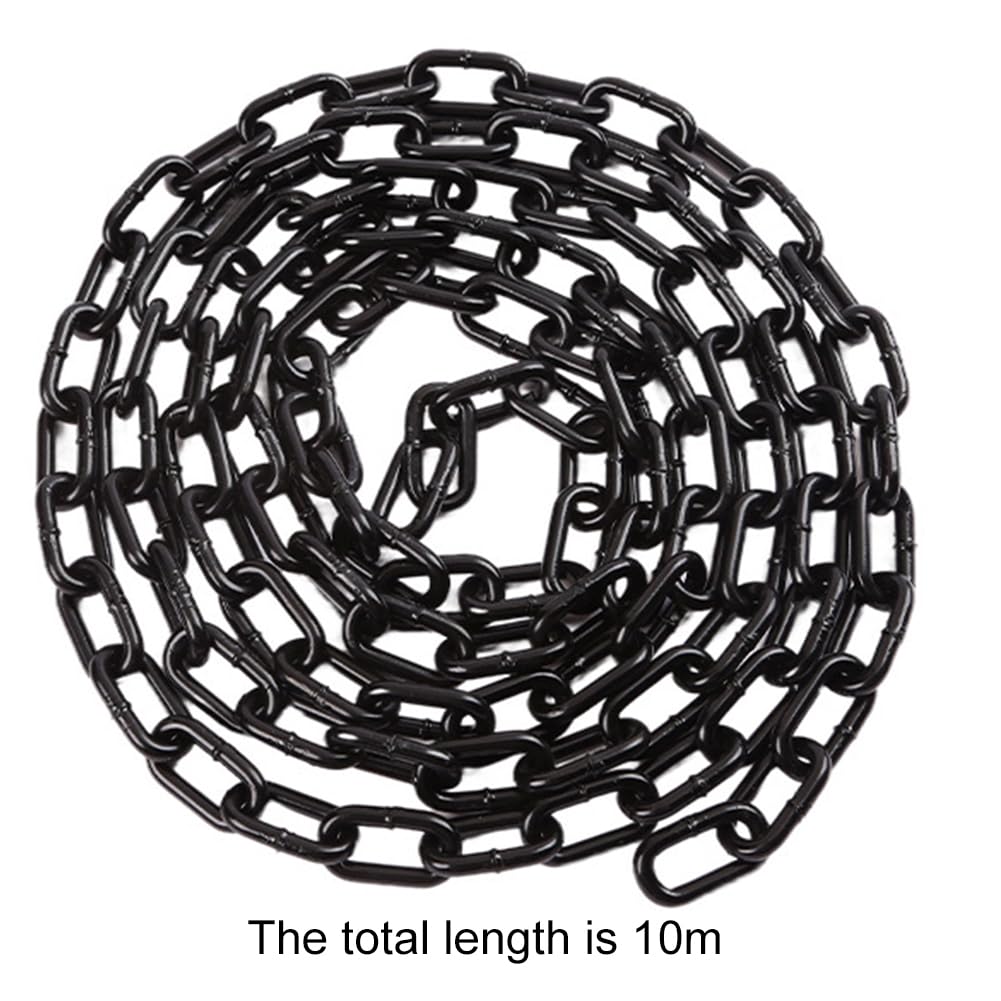 Chaîne en Acier au Carbone de 6 m, 3 mm - Chaîne Noire, Chaîne en acier robuste, chaîne de sécurité, chaîne à maillons noire pour guirlande lumineuse, chaîne pour chien, chaînes de délimitation