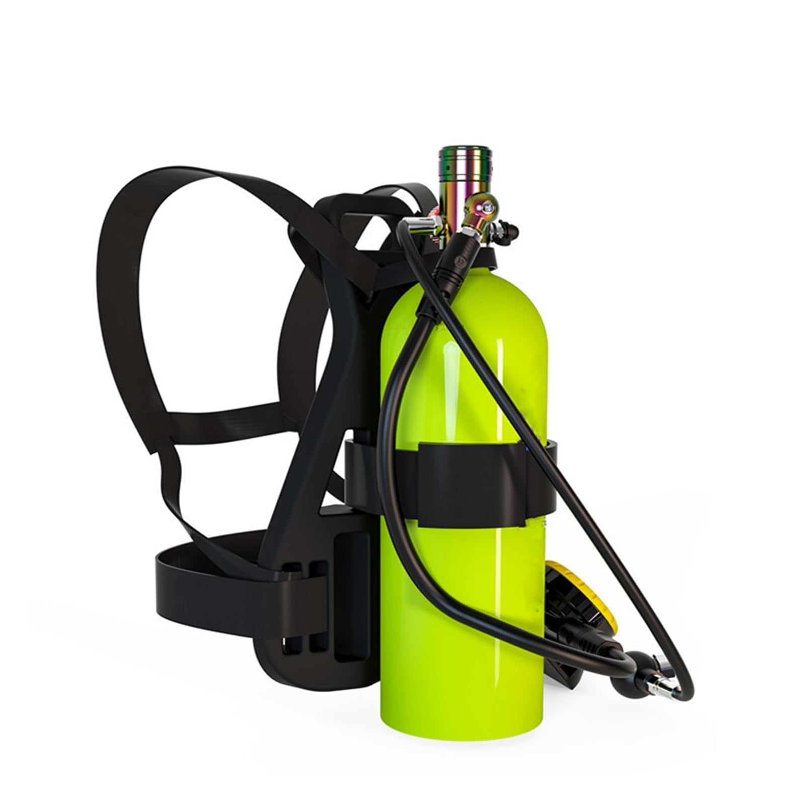 Portable Dive Cylinder, 2.3L Diving Oxygen Cylinders，Constant Pressure Underwater Free Equipment Supplies with 10-15 Minutes Capability，Diving Gear(Groen)