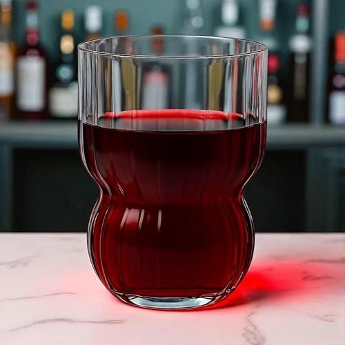 Miniatura 6 de Oojami Copas de vino onduladas sin tallo, 12 onzas, plástico transparente, resistentes a la rotura, juego de 40 (40)