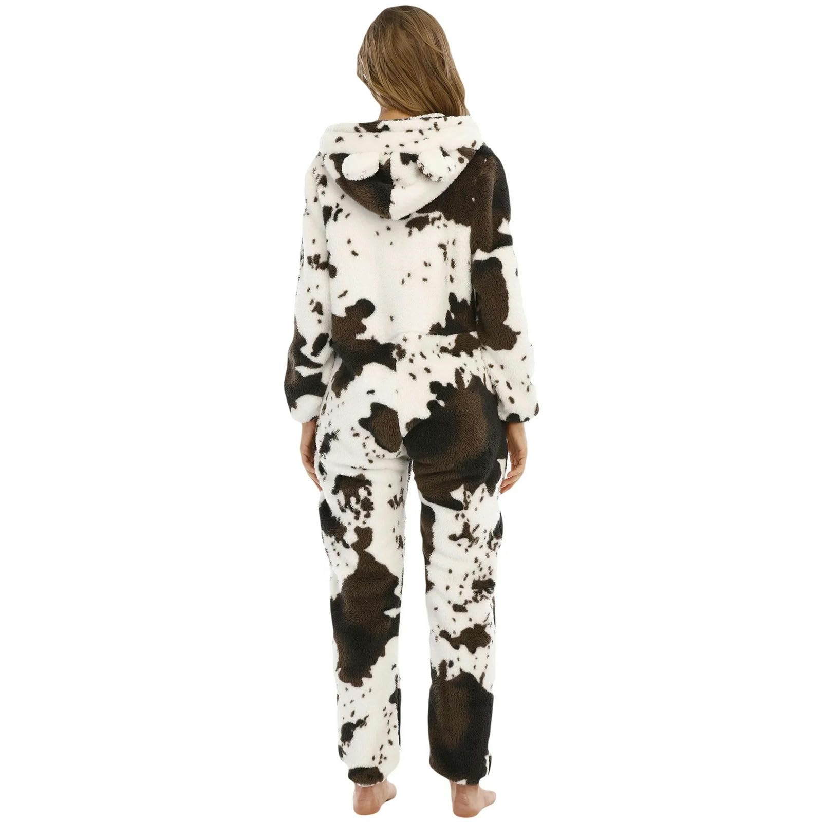 Onesies dla kobiet Onesies damskie zimowe ciepłe śpioszki z kapturem zestawy piżamy z długim rękawem zamek błyskawiczny bielizna nocna