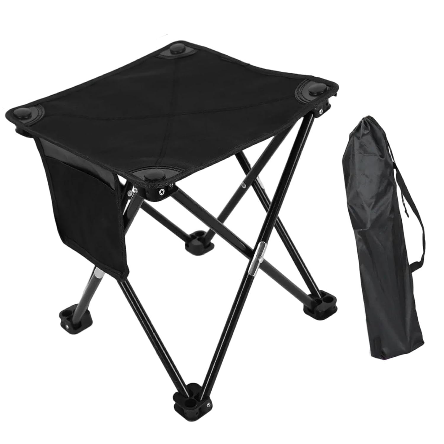 Portable Camping Stool Footrest Compact Foot Rest Stool for Park Lawn BBQ Black| Camping Chair | Folding Camping Chair-image-44