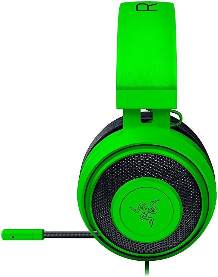 Razer Kraken Pro V2 - Oval Ear Cushions - Analog Gaming Headset for PC, Xbox One, Playstation 4, and Nintendo Switch - Green (Renewed)