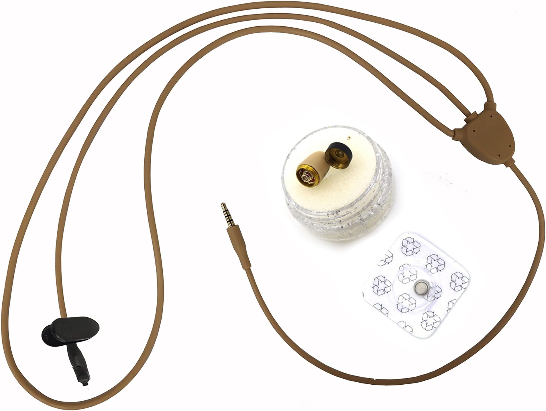 Invisible Wireless Earpiece and Inductive Loop kit for Cell Phone, Radio, Walk talk Transfer Audio Sound to Mini Earpiece for Covert Voice Conversation and Listen Music