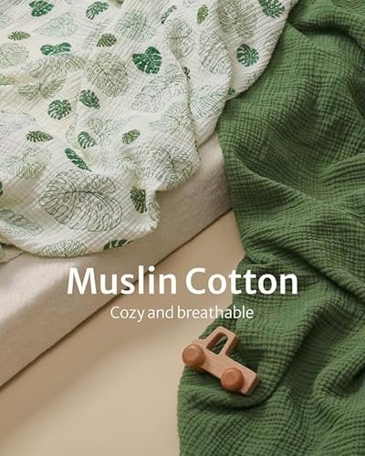 Blissful Diary BZGBTZ Muslin Crib Sheets For Girl Boy thumb #6