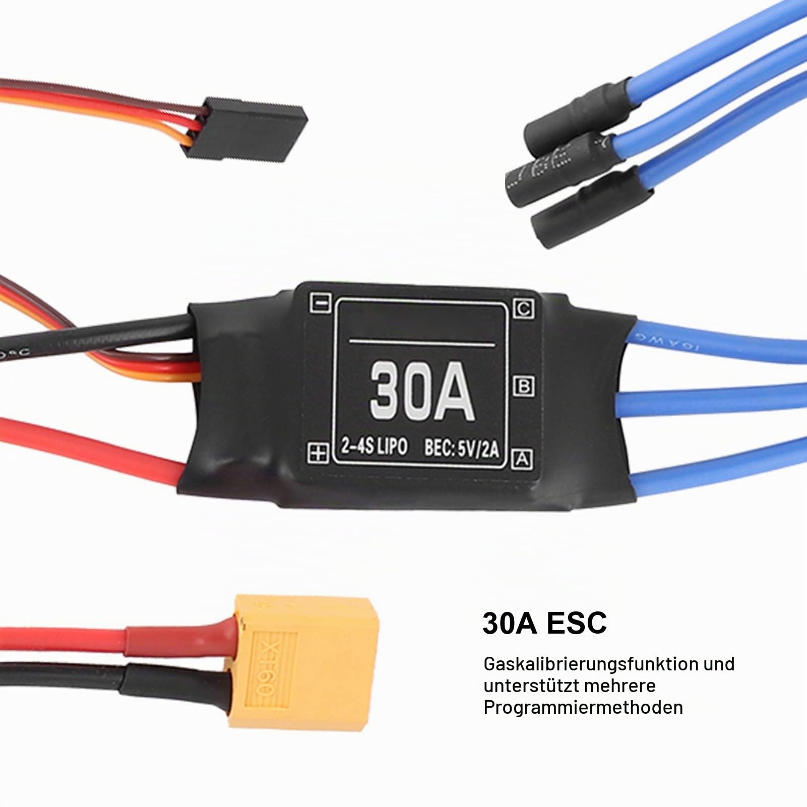 RC-Flugzeug-Motorset 2212 2200KV, 30A ESC & Servo