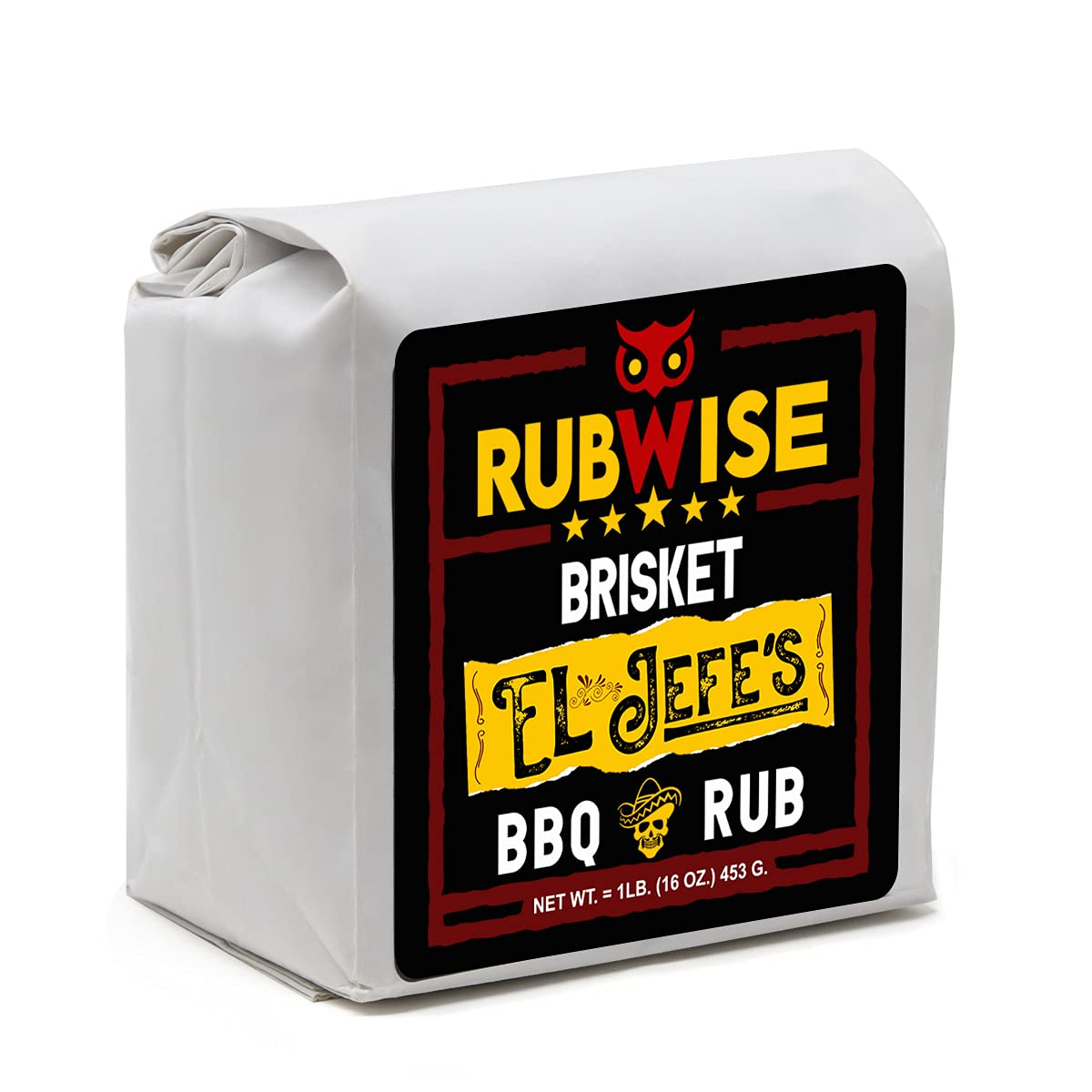 Texas Style Brisket Rub & El Jefe Rub by Rubwise | BBQ Rub & Spices for Smoking & Grilling | Beef Seasoning Dry Rub | Great on Brisket, Steaks, Ribs, Burgers & More (1lb each)