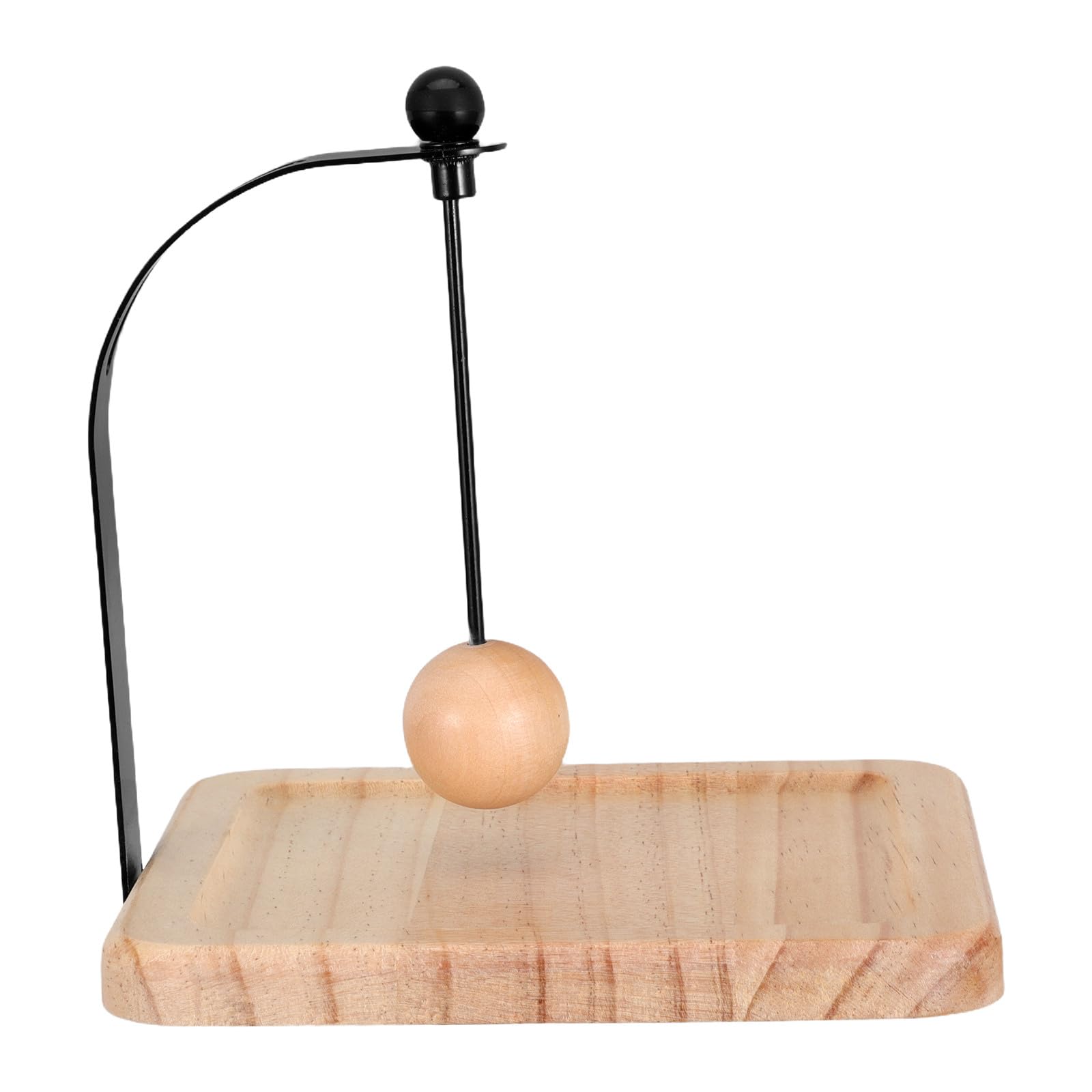 TOYANDONA Porta tovaglioli piatto con braccio zavorrato - Distributore di tovaglioli da tavolo - Organizzatore di carta quadrato in legno per cucina, ristorante, fattoria, cena, esterno