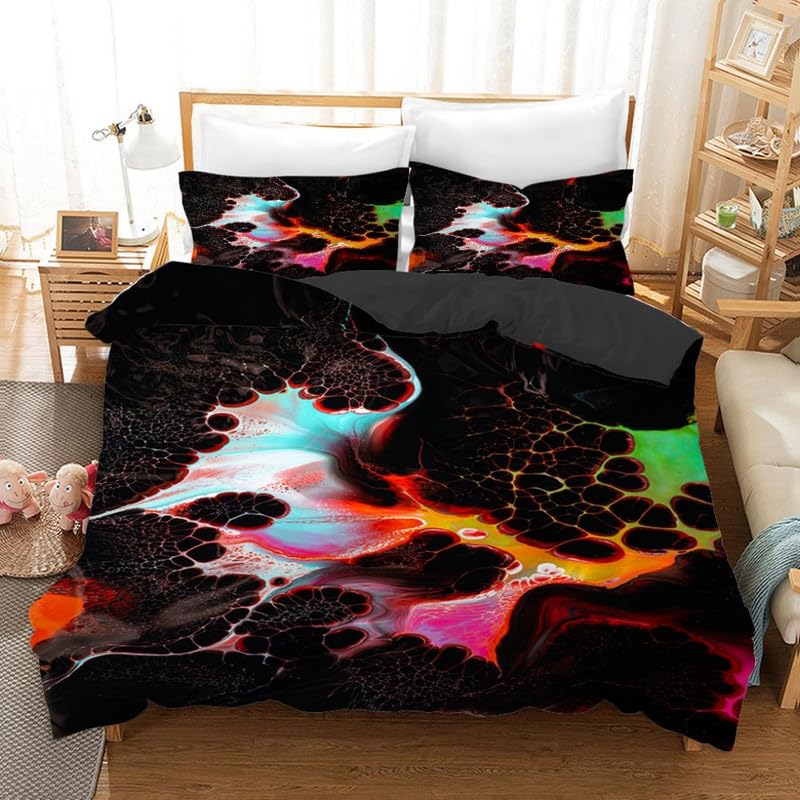 Housse de couette 90x190 graffiti noir pour lit une place ado et enfant