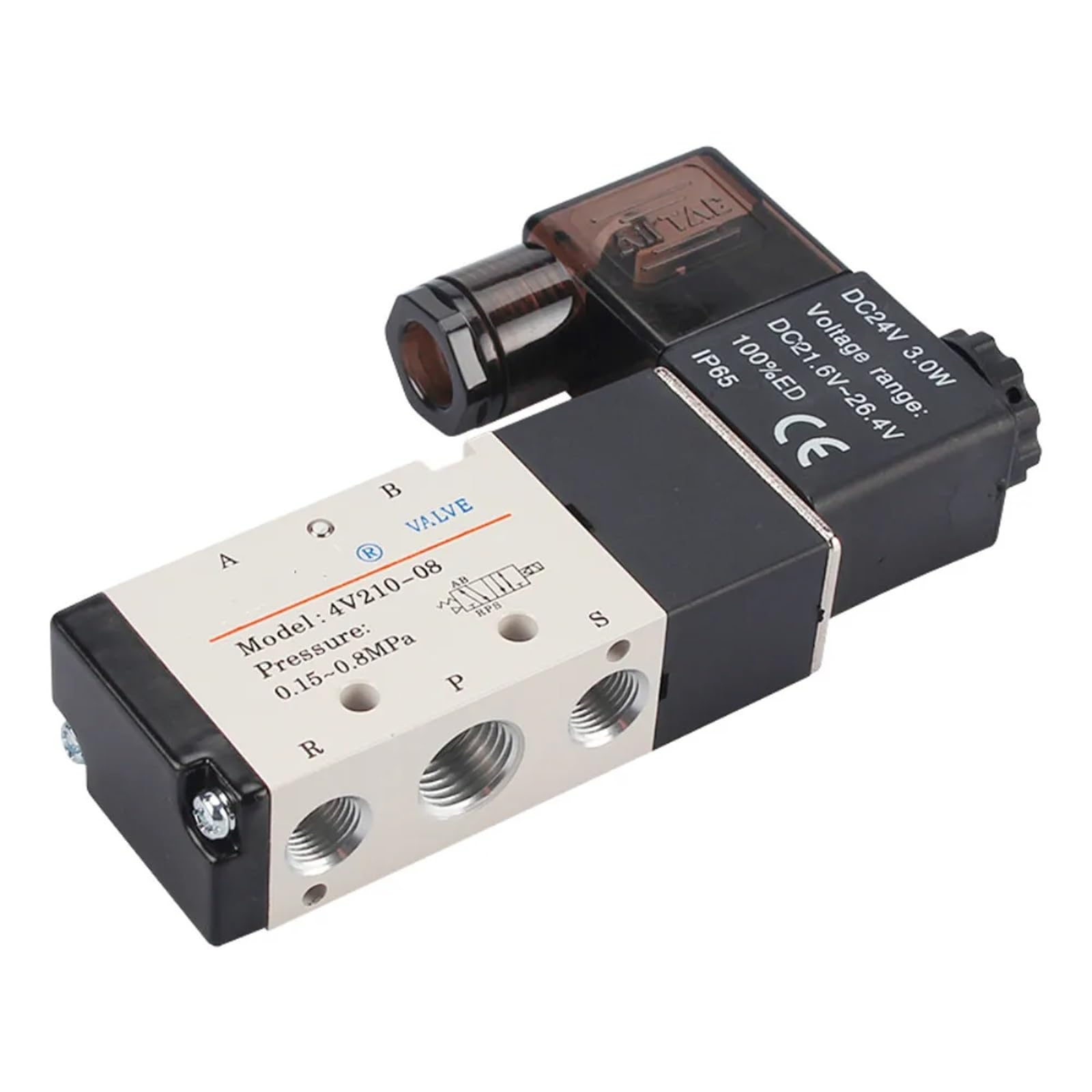 5 Way 2 Position Electric Solenoid Valve 4V210-08 1/4"" Port Size(AC220V)