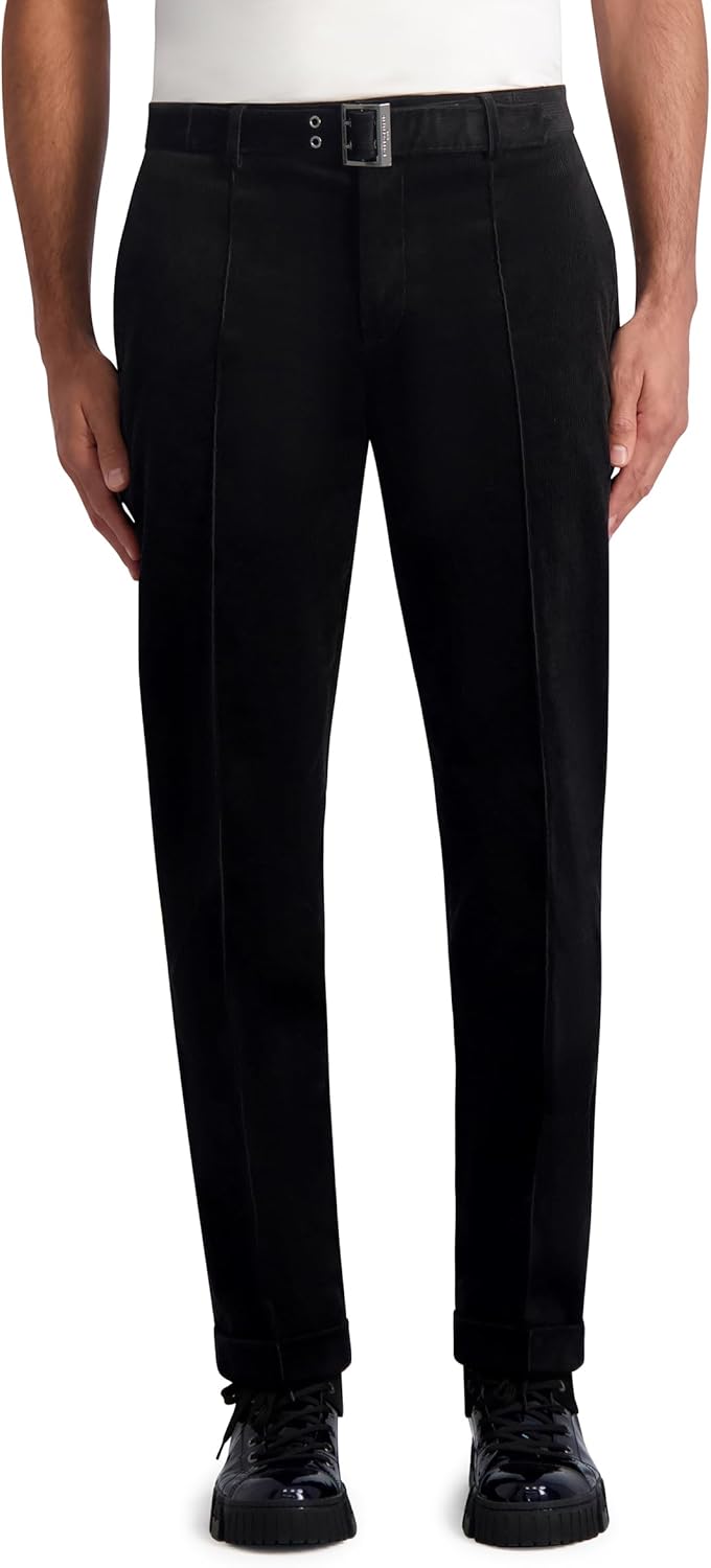 Karl Lagerfeld Mens Corduroy Belted Pant - Image 3