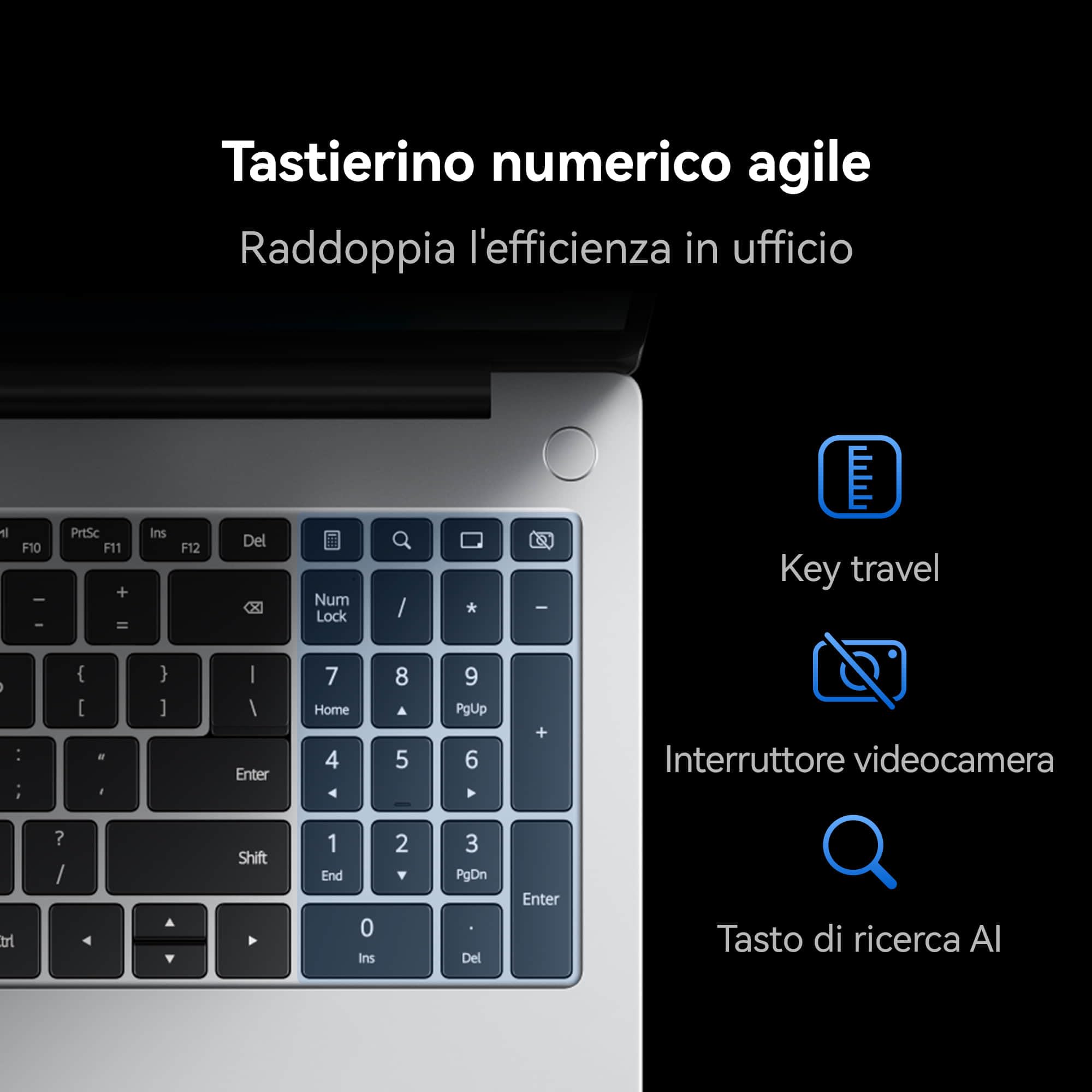 HUAWEI MateBook D16 Laptop, Display FullView da 16 Pollici, Processore Intel Core i5, 16GB RAM, 512GB SSD, Windows 11 Home, Peso di 1.68 kg, Grigio Spaziale