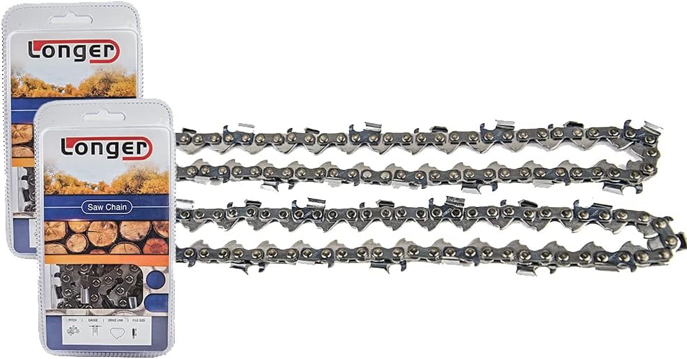 Jeremywell S40 10 Inch Chainsaw Chain Blade 40 Drive Links 3/8" LP Pitch 0.050'' Gauge Fits Remington, Craftsman, Poulan, Cub Cadet, Ryobi, Husqvarna (2 PACK)
