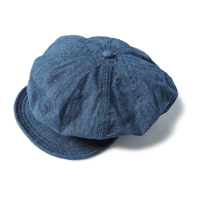 Bronson Old Fashion Denim Newsboy Cap Dome Painter Felt Hat For 