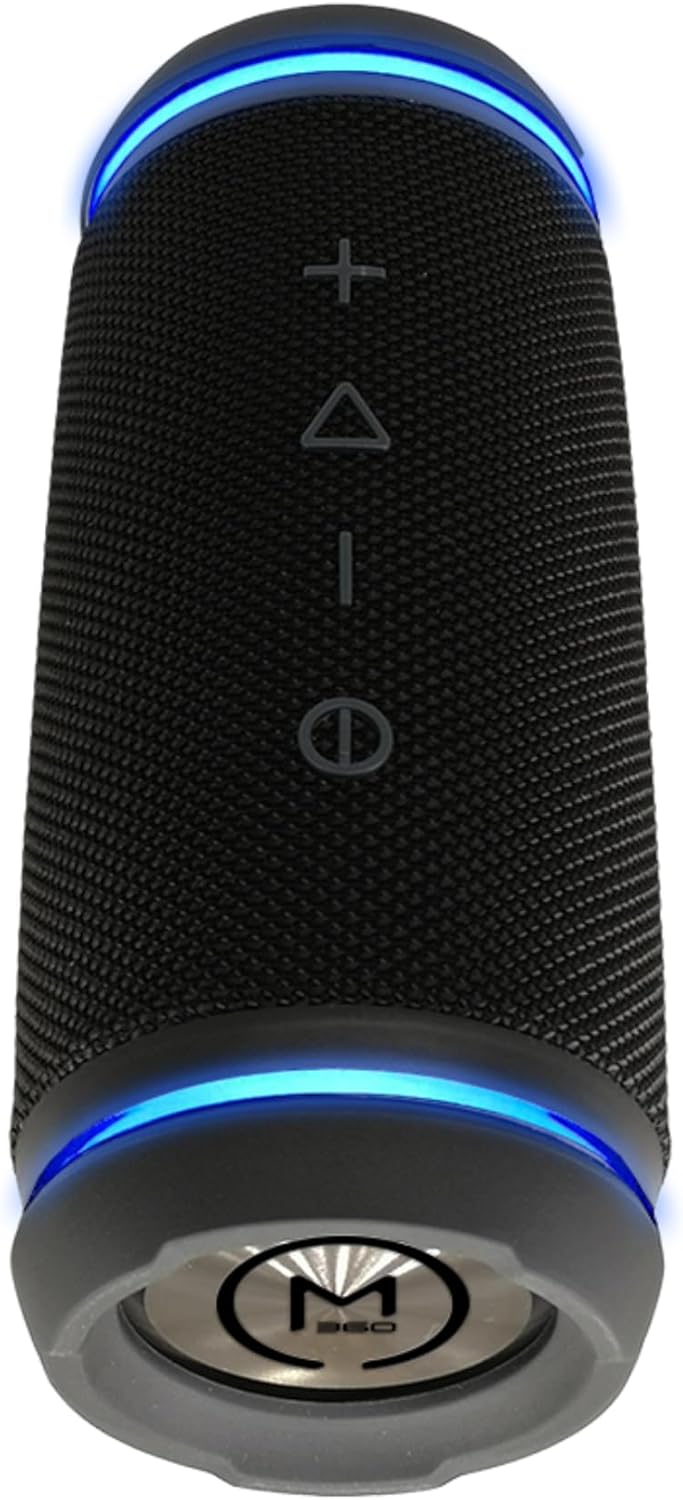 Morpheus 360 BT7750BLK Sound Ring II Portable Bluetooth Speaker - 25W Stereo - Loud 360 Degree HD Surround Sound w/Bass - 20H Battery - Portable Speakers w/Bluetooth - Dual Pairing