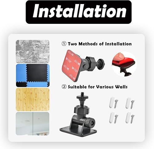 Miniatura 3 de Soporte de montaje en pared 14 tornillo mini para HTC ViveValve IndexVive PRO Base Station, soporte de montaje en pared de metal universal para