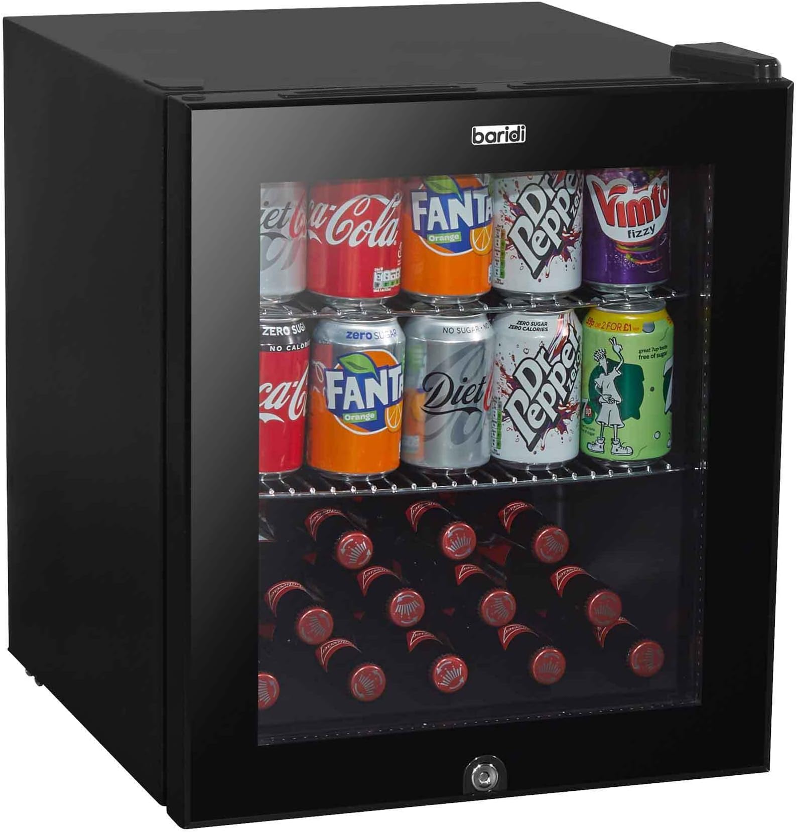 Russell Hobbs Mini Fridge 12 Bottle/46L Freestanding Stainless Steel