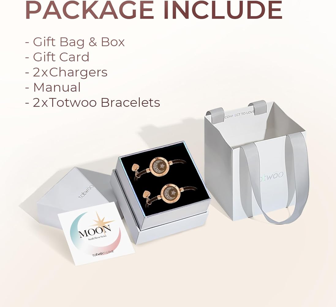 Amazon.com: TOTWOO Long Distance Touch Bracelets for Couples, Vibration &  Light up for Love Couples Bracelets