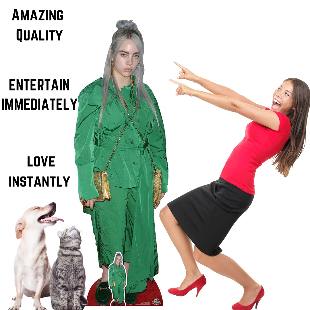 Billie Eilish Green Suit Lifesize Cardboard Cutout Standee