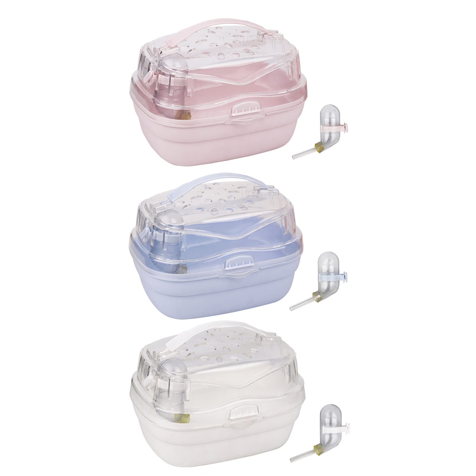 hero-s Caisse de transport pour hamster, cage portable, cage de transport pour petits animaux, avec bouteille d'eau, sac de transport pour cochon d'inde