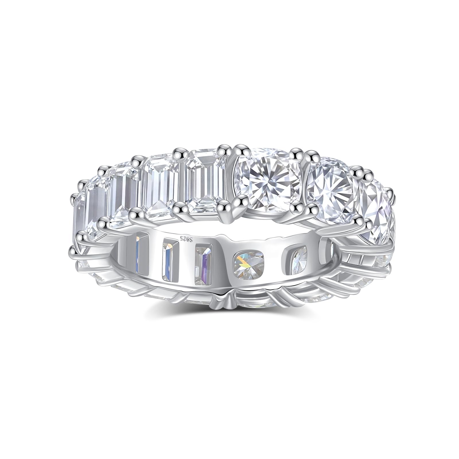 ZHOANLE Moissanite Engagement Rings for Women D Color VVS1 Sterling Silver with 18K White Gold Plated Promise Ring Valentine Wedding Aniversary Ring