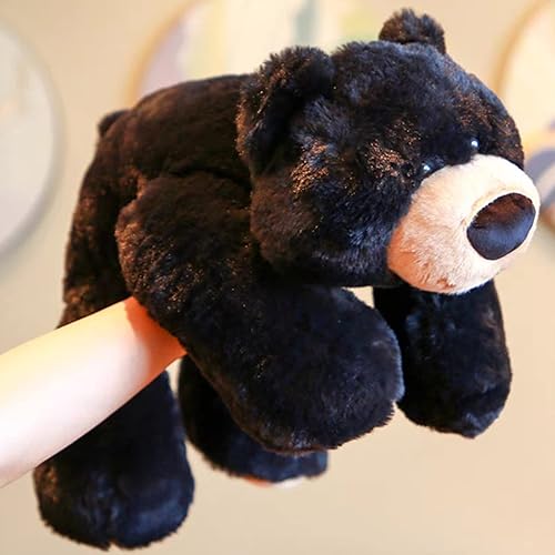 Miniatura 5 de Animales de peluche con peso, juguete de peluche de oso negro, bonito juguete de peluche con peso, 11.8 pulgadas